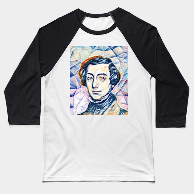 Alexis de Tocqueville Portrait | Alexis de Tocqueville Artwork 12 Baseball T-Shirt by JustLit